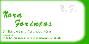 nora forintos business card